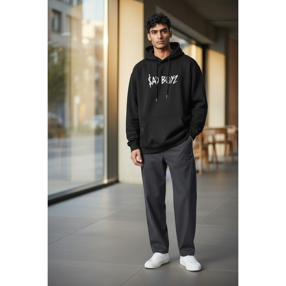 Sad Boyz Hooded Sweatshirt Black Size Medium‎